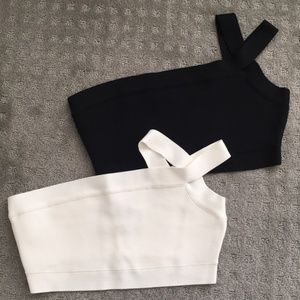 BCBGMaxAzria Tops - BUNDLE BCBG One Shoulder Crop tops BCBGMaxAzria Tops - BUNDLE BCBG One Shoulder Crop tops